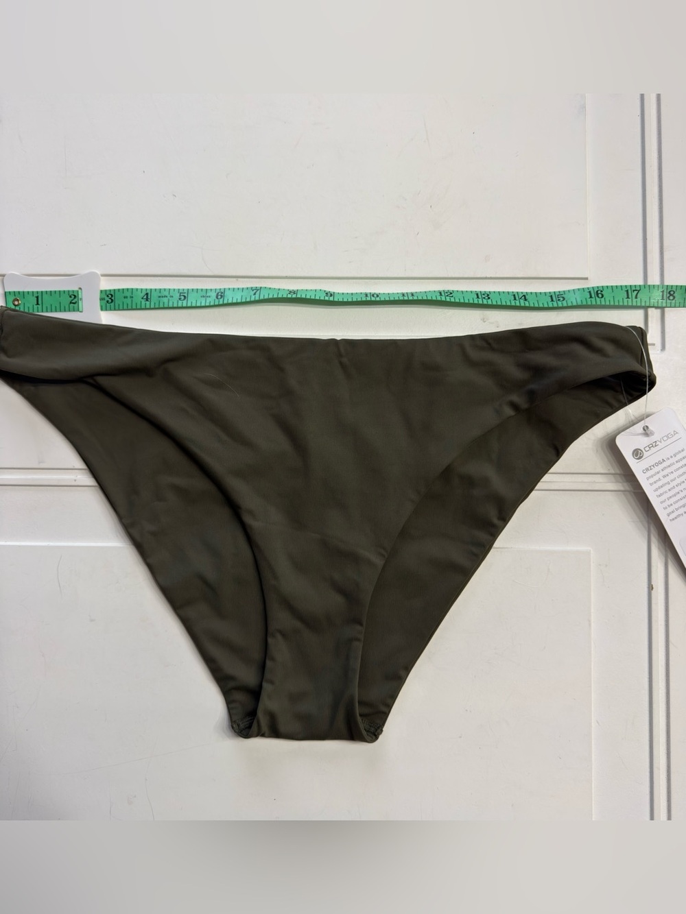 CRZ Yoga NWT Women’s Sz XL Army Green Bikini Swim Bottoms Summer - Picture 4 of 5